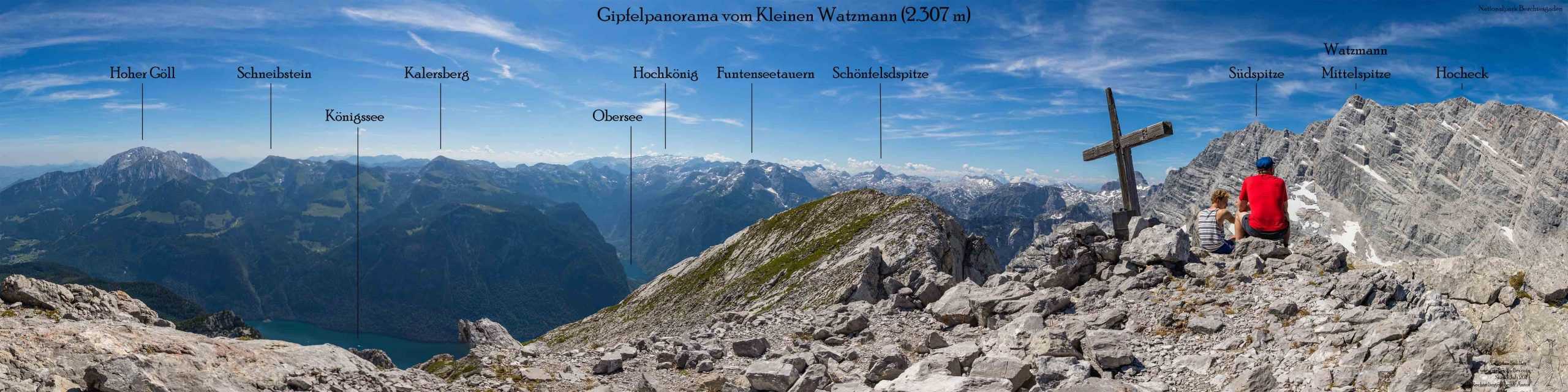Rundsicht von der Watzmannfrau