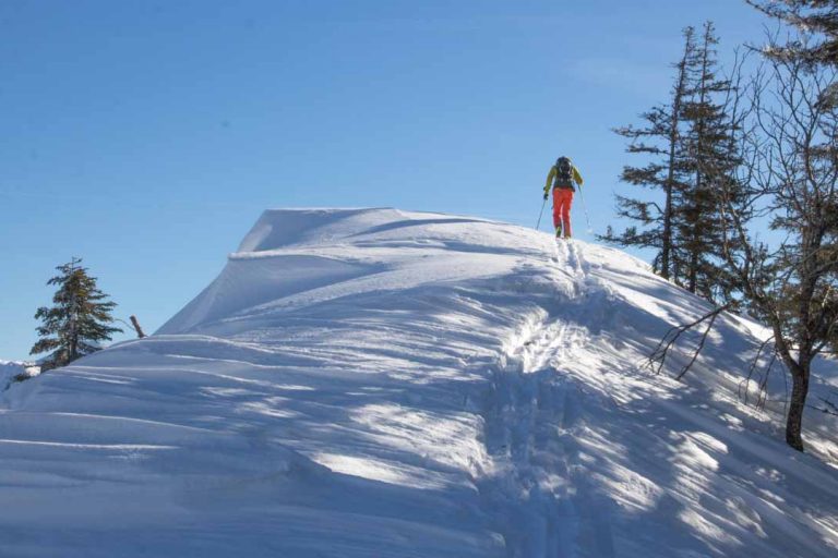 Skibergsteiger am Gipfel
