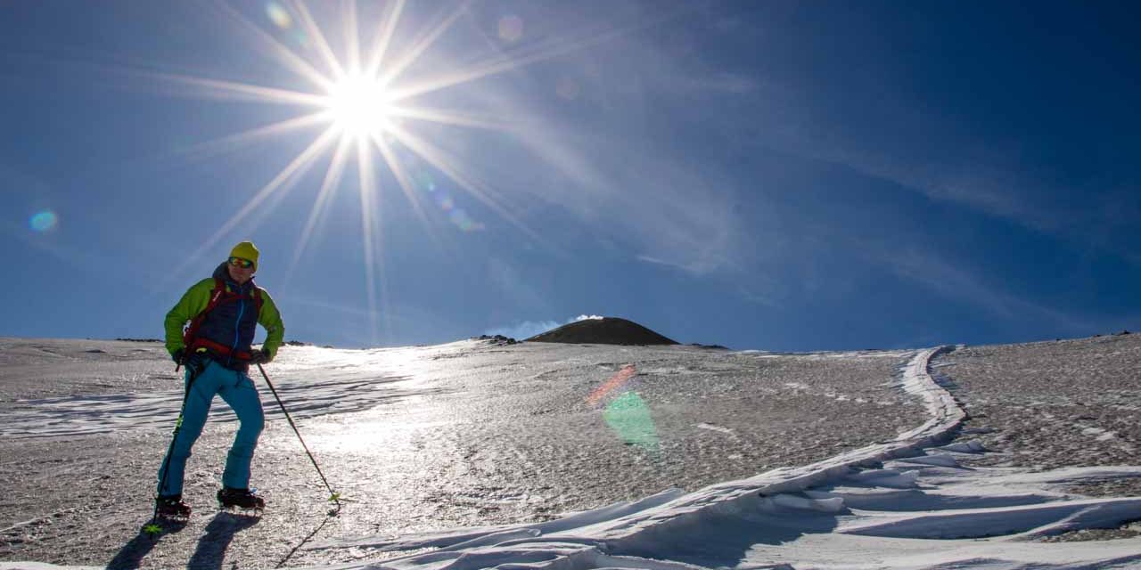 Auf Eis zum Kraterrand des Etna.