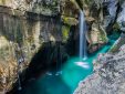 Naturschauspiel in der Soča Klamm.