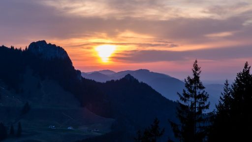 Sonnenuntergang am Hochries