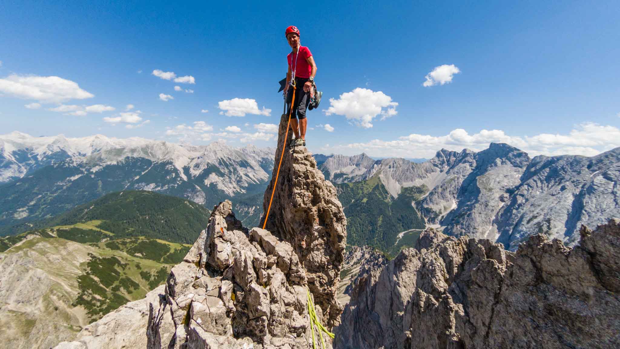 Klettertour im südlichen Karwendel.