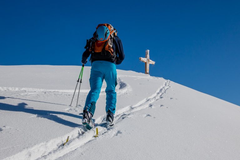 Mit Tourenski über die Hochfläche Steineres Meer.