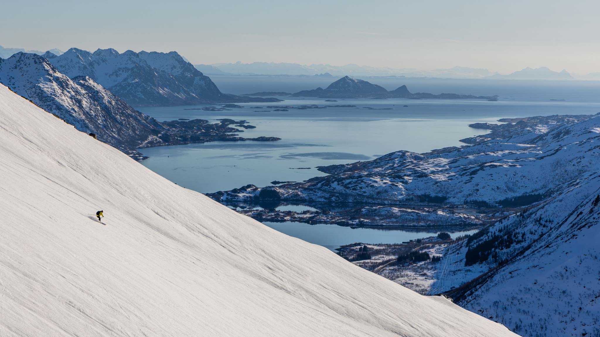 Tolles Ambiente auf Skitour in Norwegen.